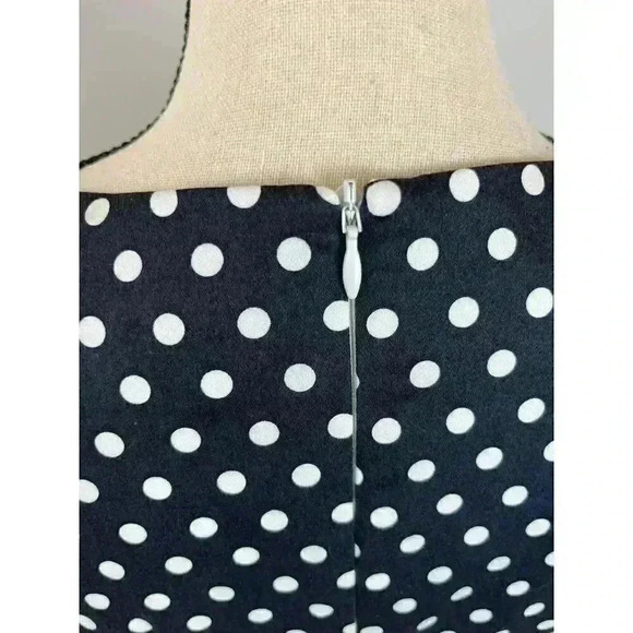 Peserico Made In Italy Midi Polk Dot Sleeveless A Line Dress Women's 42 Size 6 - Picture 8 of 12